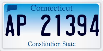 CT license plate AP21394