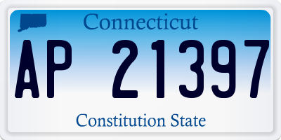 CT license plate AP21397