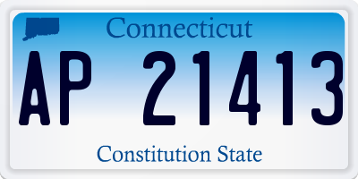 CT license plate AP21413