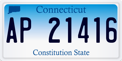 CT license plate AP21416