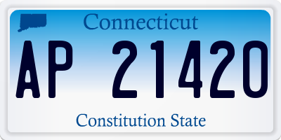 CT license plate AP21420