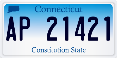 CT license plate AP21421