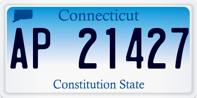 CT license plate AP21427