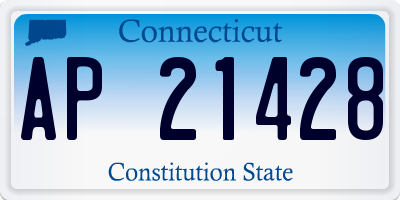 CT license plate AP21428