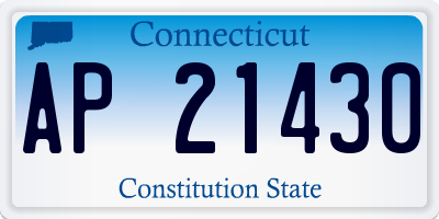 CT license plate AP21430
