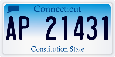 CT license plate AP21431