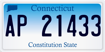 CT license plate AP21433