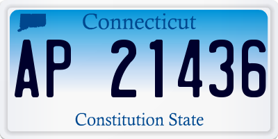 CT license plate AP21436