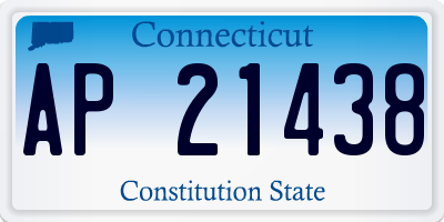 CT license plate AP21438