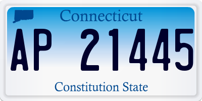 CT license plate AP21445