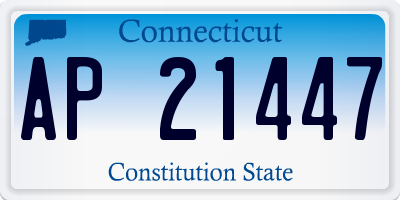 CT license plate AP21447