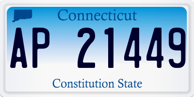 CT license plate AP21449