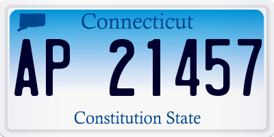 CT license plate AP21457