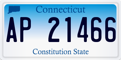 CT license plate AP21466