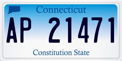 CT license plate AP21471