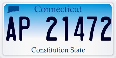 CT license plate AP21472
