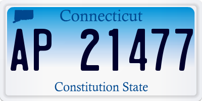 CT license plate AP21477