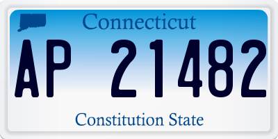 CT license plate AP21482