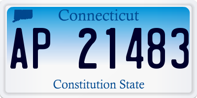 CT license plate AP21483