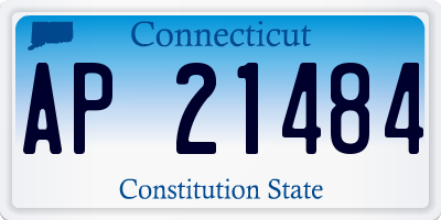 CT license plate AP21484