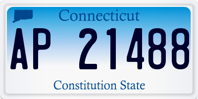 CT license plate AP21488