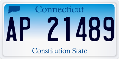 CT license plate AP21489