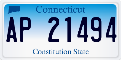 CT license plate AP21494