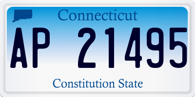 CT license plate AP21495