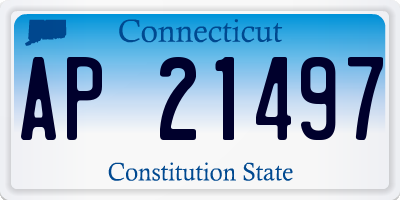 CT license plate AP21497