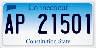 CT license plate AP21501