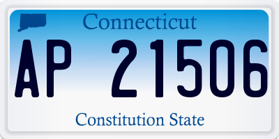 CT license plate AP21506