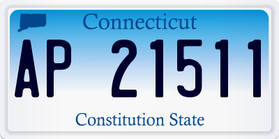 CT license plate AP21511