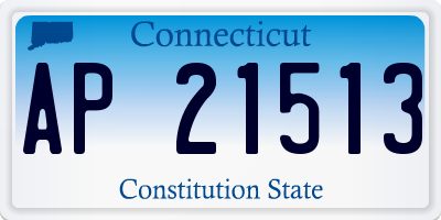 CT license plate AP21513