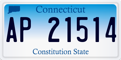 CT license plate AP21514