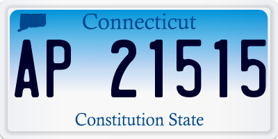 CT license plate AP21515
