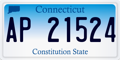 CT license plate AP21524