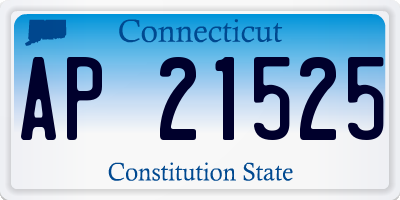 CT license plate AP21525