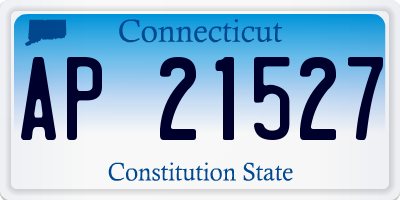 CT license plate AP21527
