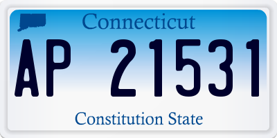 CT license plate AP21531