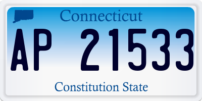 CT license plate AP21533