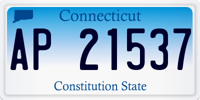 CT license plate AP21537