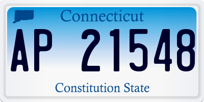 CT license plate AP21548