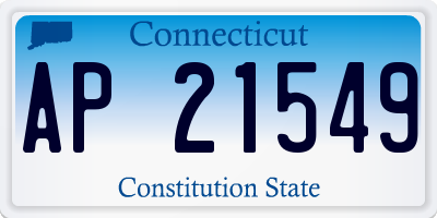 CT license plate AP21549