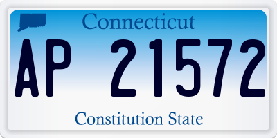 CT license plate AP21572