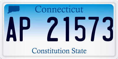 CT license plate AP21573
