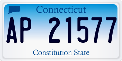 CT license plate AP21577