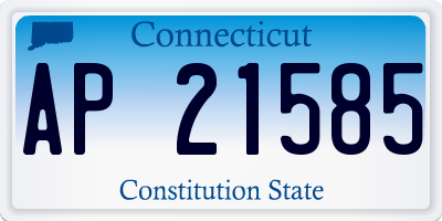 CT license plate AP21585