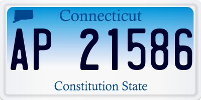 CT license plate AP21586
