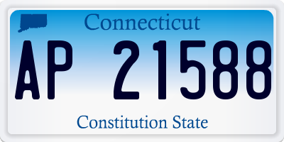 CT license plate AP21588