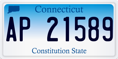 CT license plate AP21589
